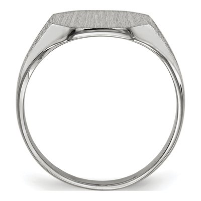 Men's 14K White Gold Octagon Signet Ring – view 3