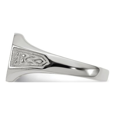 Men's 14K White Gold Octagon Signet Ring – view 4