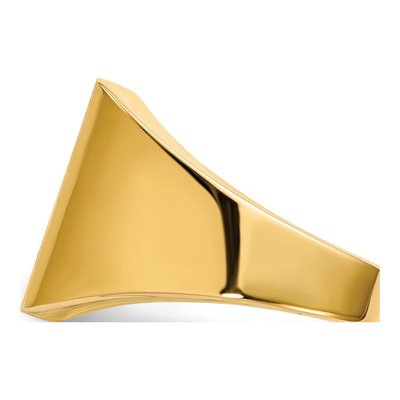 Men's 14K Yellow Gold Rectangle Signet Ring – view 4