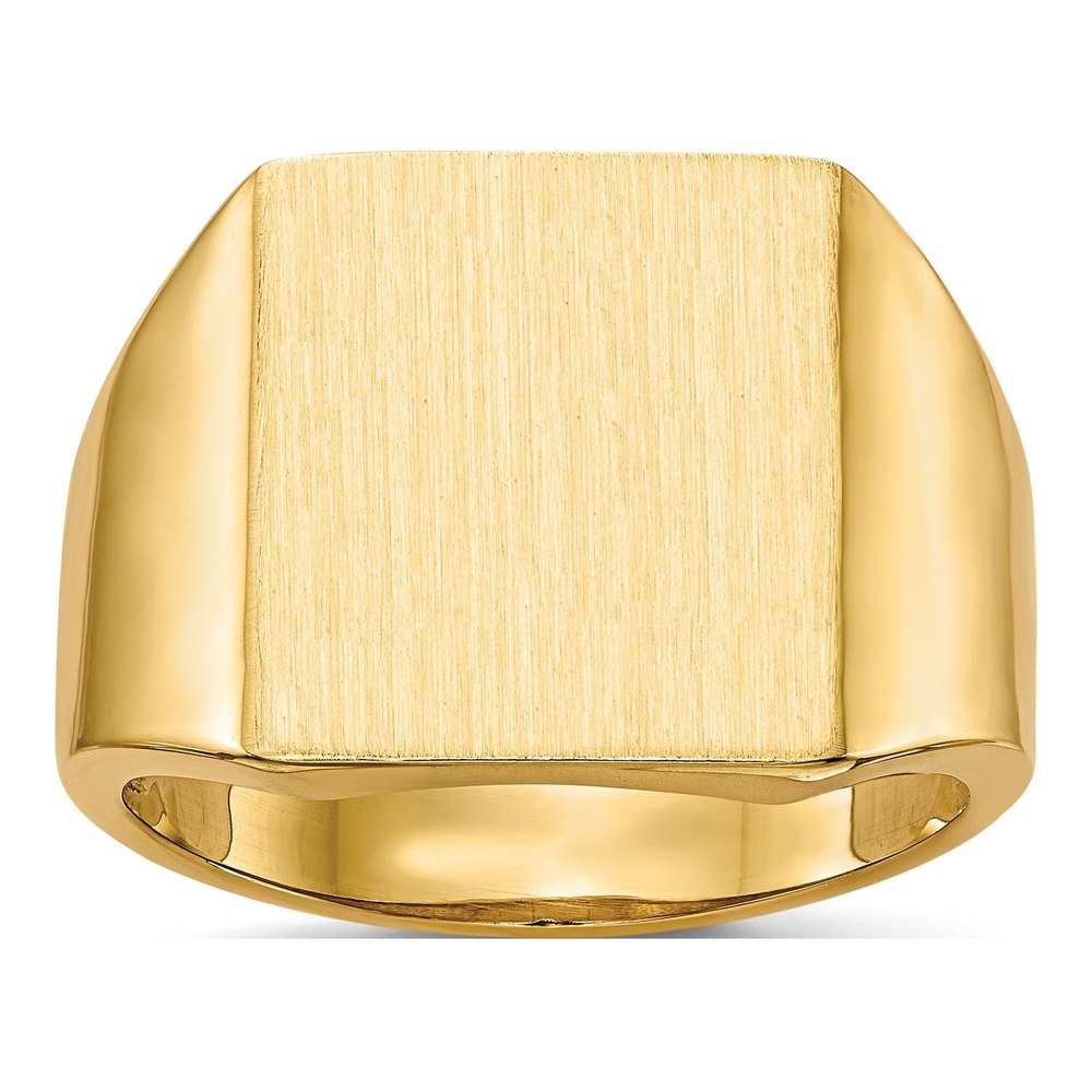 Men's 14K Yellow Gold Rectangle Signet Ring