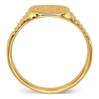 14K Yellow Gold Baby Square Signet Ring – view 3