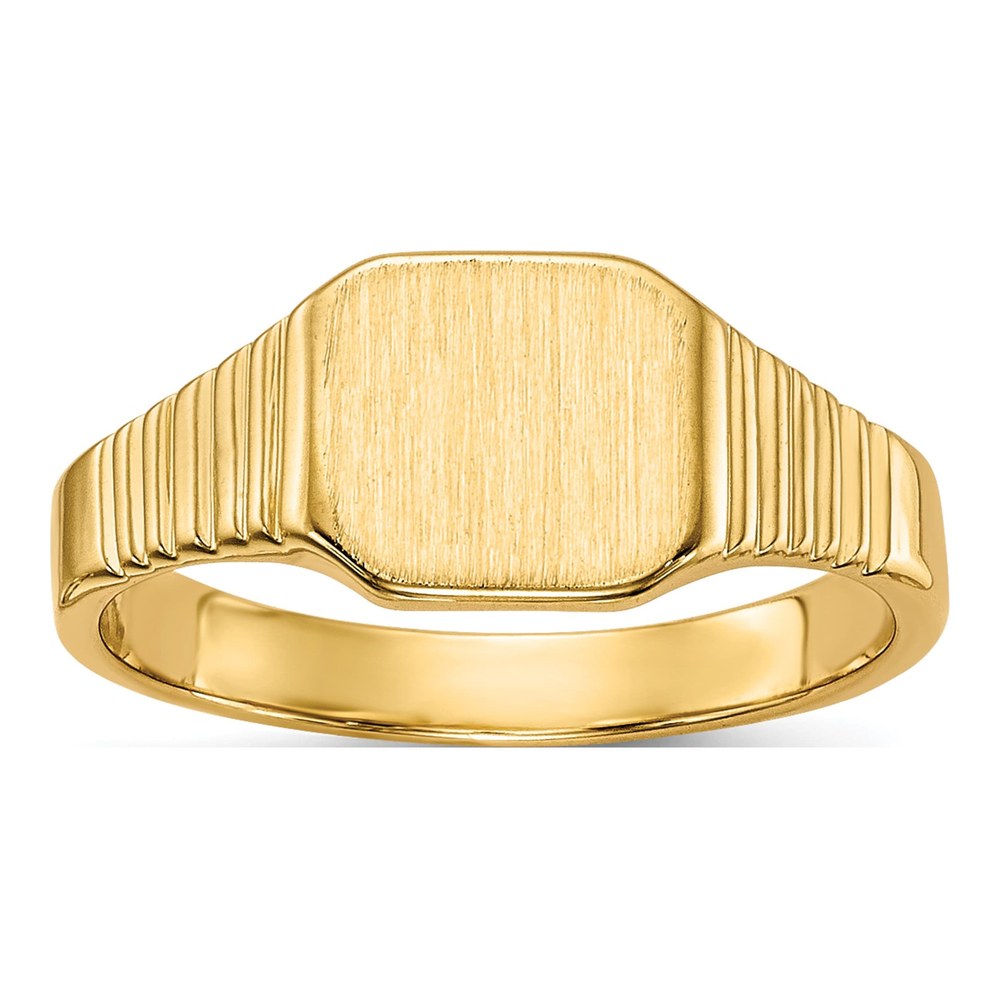 14K Yellow Gold Baby Square Signet Ring