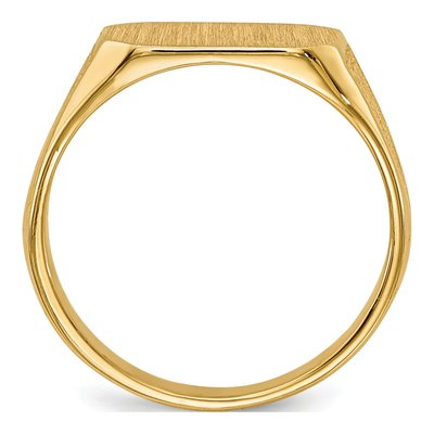 14K Yellow Gold Kids' Octagonal Signet Ring – view 3