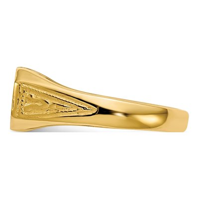 14K Yellow Gold Kids' Octagonal Signet Ring – view 4