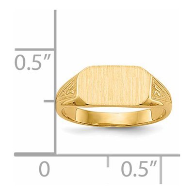 14K Yellow Gold Kids' Octagonal Signet Ring – view 6
