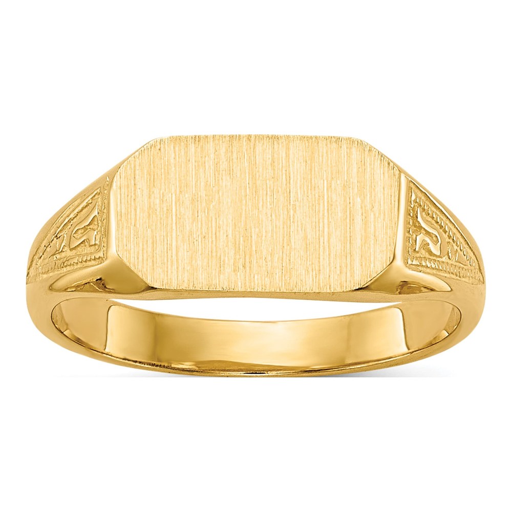 14K Yellow Gold Kids' Octagonal Signet Ring