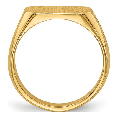 14K Yellow Gold Child's Octagonal Signet Ring – view 3
