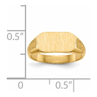 14K Yellow Gold Child's Octagonal Signet Ring – view 6