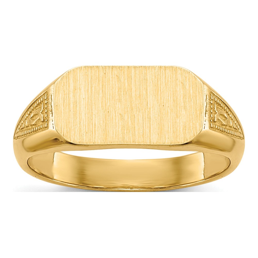 14K Yellow Gold Child's Octagonal Signet Ring