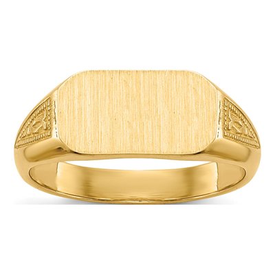 14K Yellow Gold Child's Octagonal Signet Ring