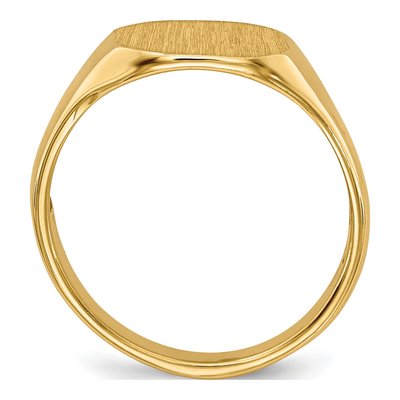 14K Yellow Gold Child's Oval Signet Ring – view 3