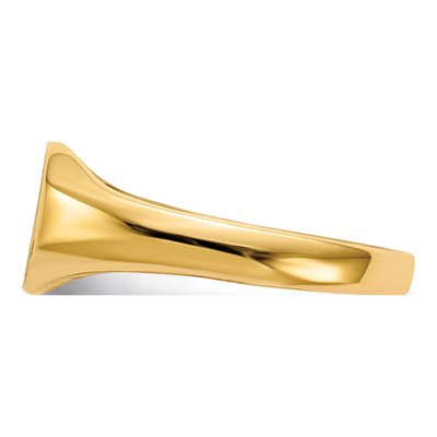 14K Yellow Gold Child's Oval Signet Ring – view 4