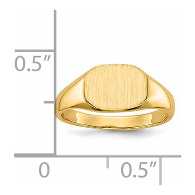 14K Yellow Gold Child's Oval Signet Ring – view 6