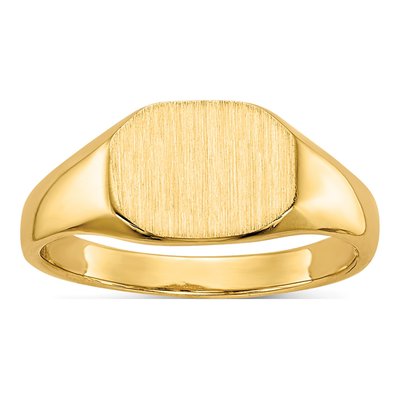 14K Yellow Gold Child's Oval Signet Ring