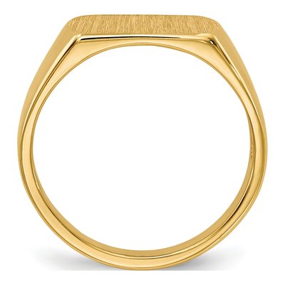 14K Yellow Gold Kids' Signet Ring – view 3