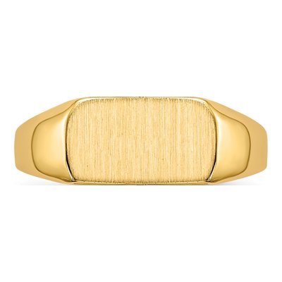 14K Yellow Gold Kids' Signet Ring – view 5