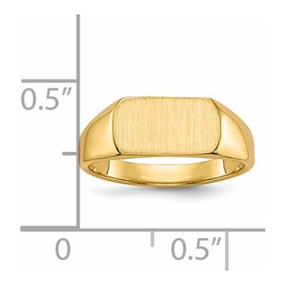 14K Yellow Gold Kids' Signet Ring – view 6