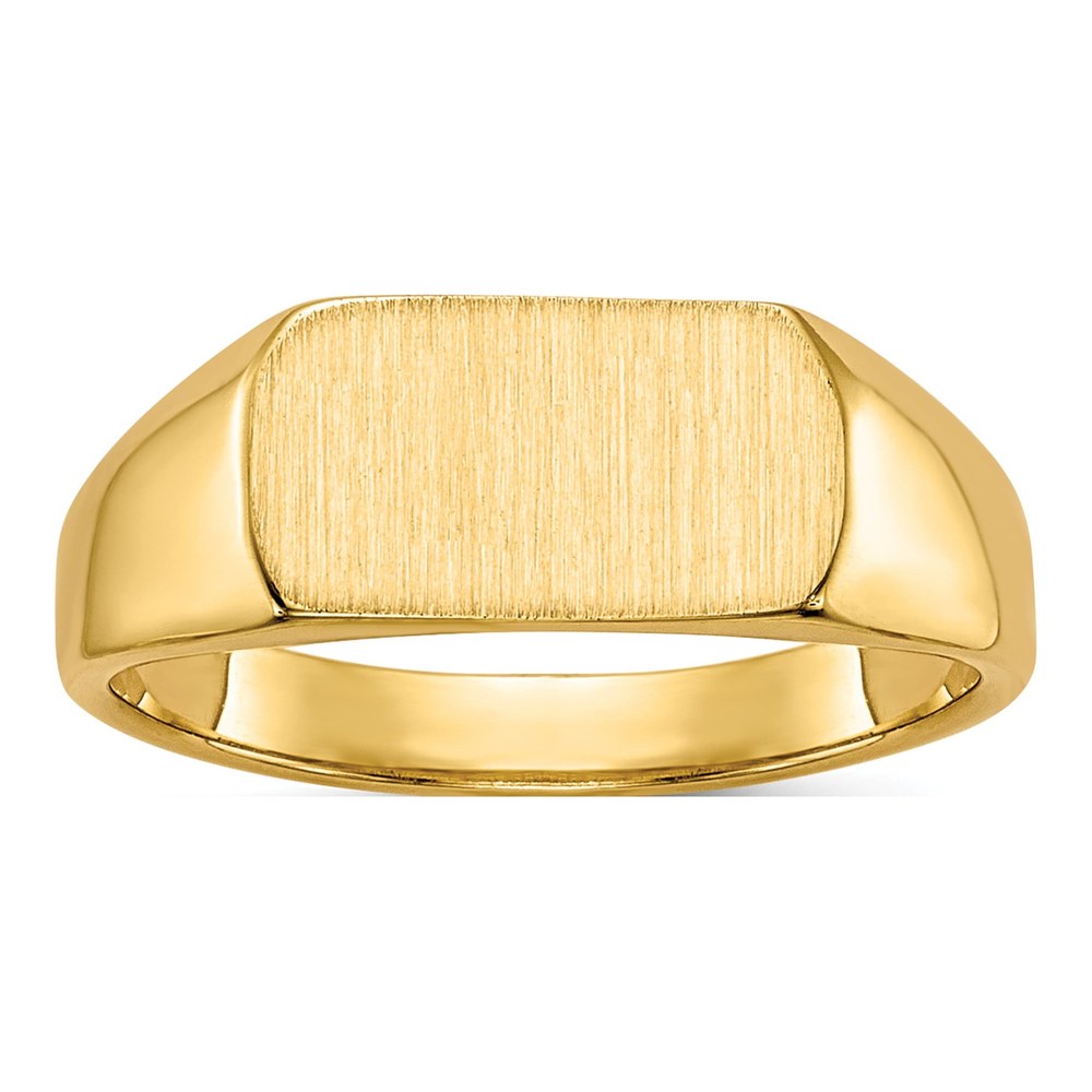 Kids' 14K Yellow Gold Signet Ring, Size 3