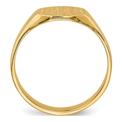 14K Yellow Gold Kids' Oval Signet Ring – view 3