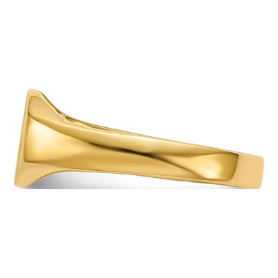 14K Yellow Gold Kids' Oval Signet Ring – view 4