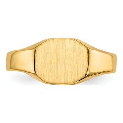 14K Yellow Gold Kids' Oval Signet Ring – view 5