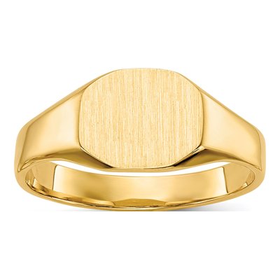 14K Yellow Gold Kids' Oval Signet Ring