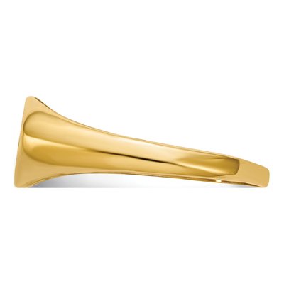 14K Yellow Gold Diamond Kids' Oval Signet Ring – view 4