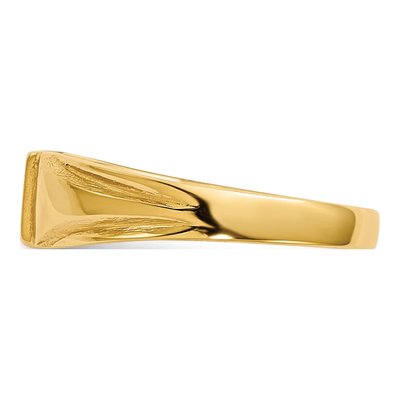 14K Yellow Gold Child's Square Ring Mounting – view 3