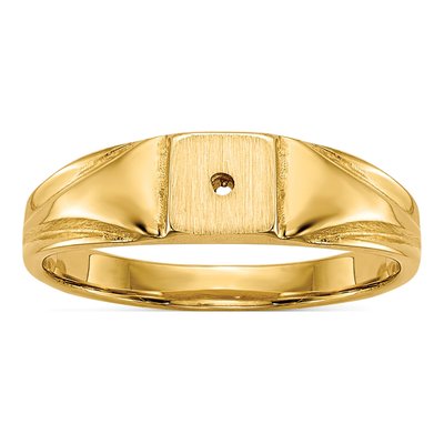 14K Yellow Gold Child's Square Ring Mounting