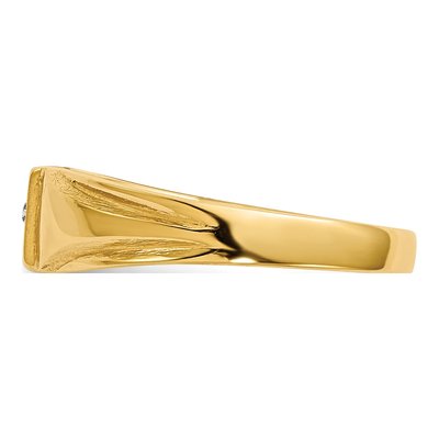 14K Yellow Gold Diamond Kids' Signet Ring – view 4