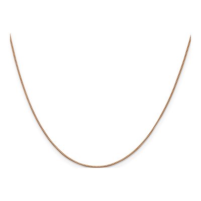 14K Rose Gold 0.7mm Box Chain – view 3