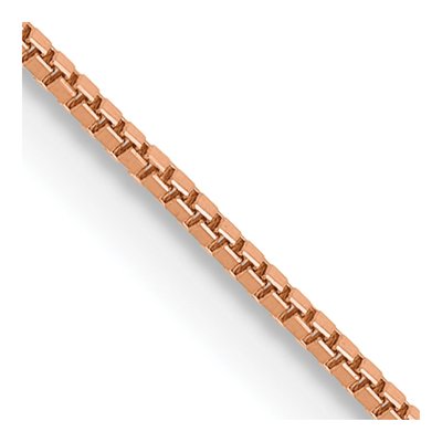 14K Rose Gold 0.7mm Box Chain