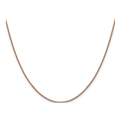 14K Rose Gold 0.9mm Box Chain – view 3