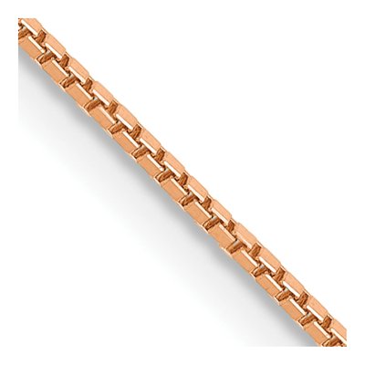 14K Rose Gold 0.9mm Box Chain