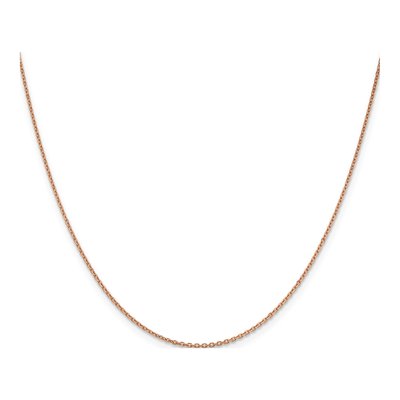 14K Rose Gold 1.4mm Diamond-Cut Cable Chain – view 3