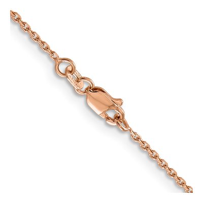 14K Rose Gold 1.4mm Diamond-Cut Cable Chain – view 4