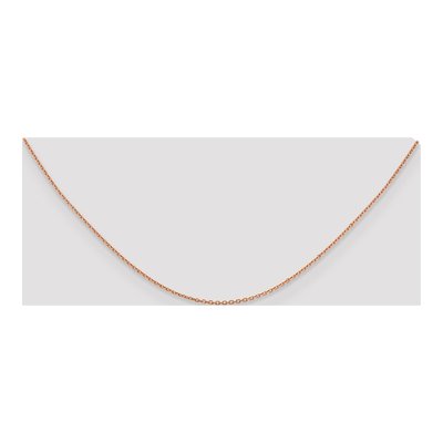 14K Rose Gold 1.4mm Diamond-Cut Cable Chain – view 5