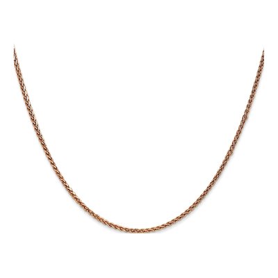 14K Rose Gold 1.7mm Diamond-Cut Wheat Chain – view 3