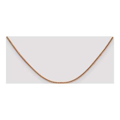 14K Rose Gold 1.7mm Diamond-Cut Wheat Chain – view 5