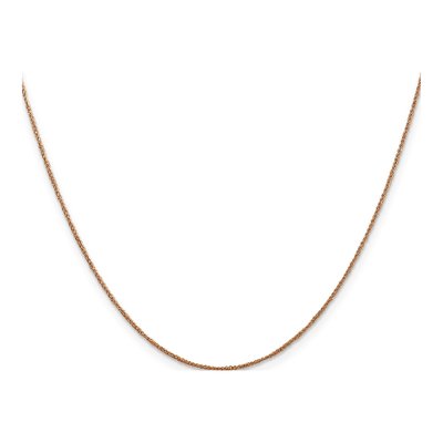 14K Rose Gold 0.7mm Ropa Rope Chain – view 3