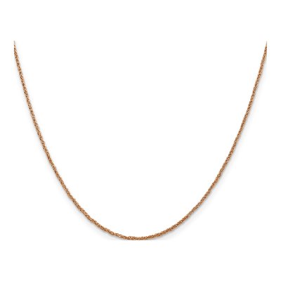 14K Rose Gold 1.1mm Ropa Rope Chain – view 2