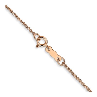 14K Rose Gold 1.1mm Ropa Rope Chain – view 3