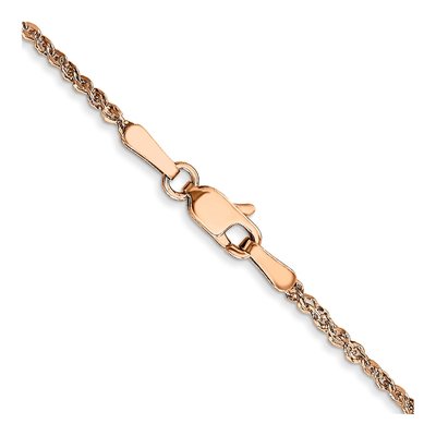 14K Rose Gold 1.7mm Ropa Rope Chain – view 3