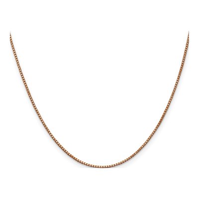 14K Rose Gold 1mm Box Chain – view 3