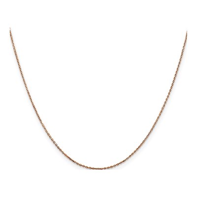 14K Rose Gold 0.8mm Diamond-Cut Cable Chain – view 3