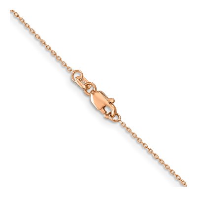 14K Rose Gold 0.8mm Diamond-Cut Cable Chain – view 4