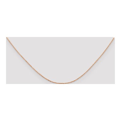 14K Rose Gold 0.8mm Diamond-Cut Cable Chain – view 5