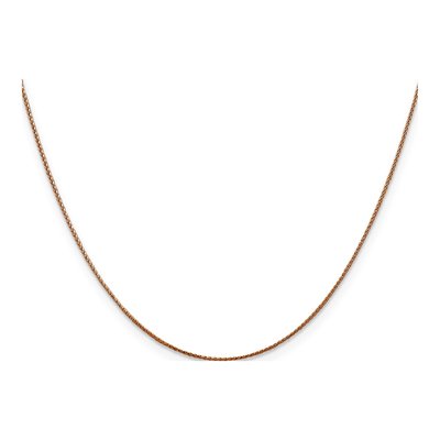 14K Rose Gold 0.85mm Diamond-Cut Wheat Chain – view 3