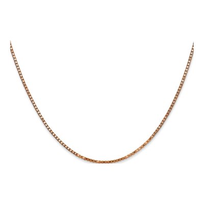 14K Rose Gold 1.3mm Box Chain – view 3