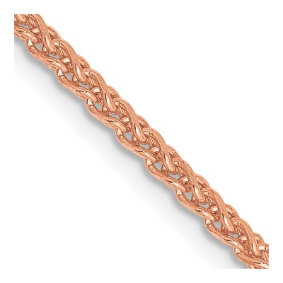 14K Rose Gold 2.1mm Diamond-Cut Wheat Chain